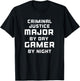 Criminal Justice Major Gamer - Criminal Justice Shirt Gift T-Shirt - T-Shirt | Black