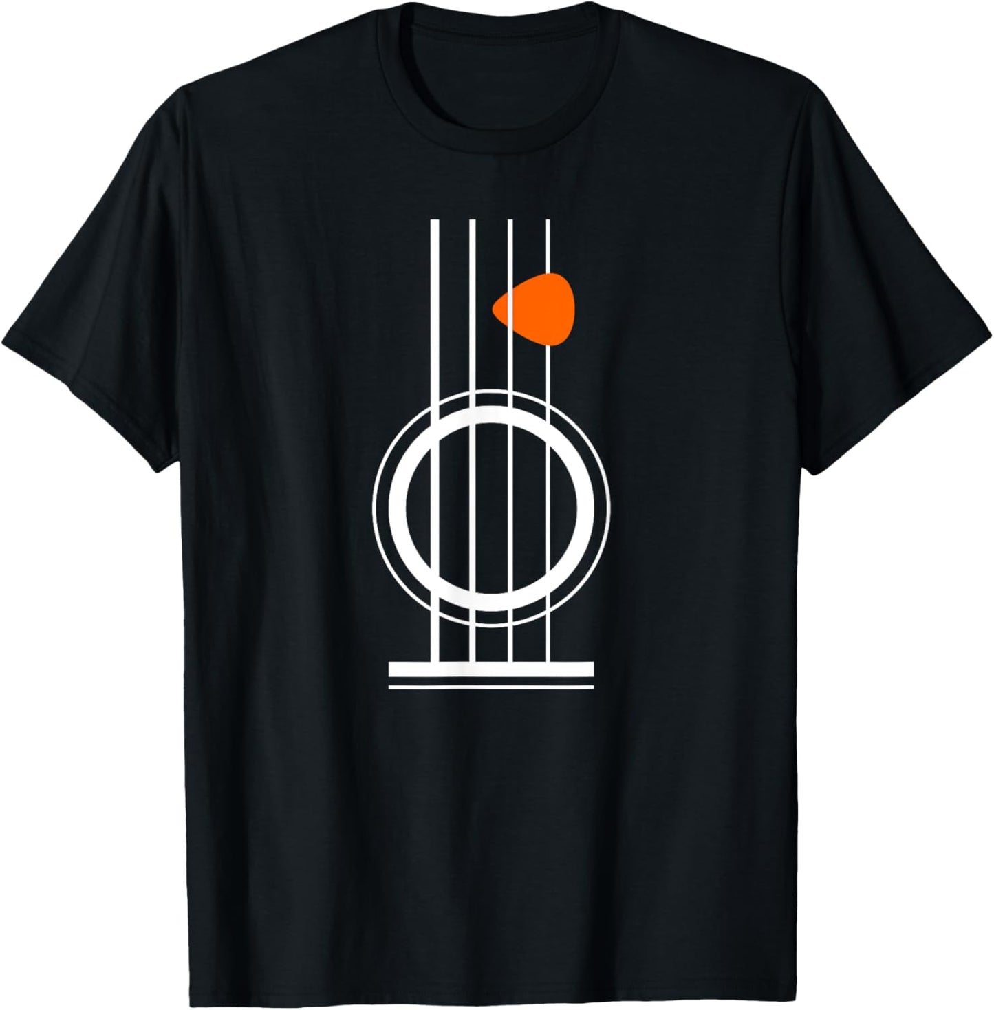 4 Strings & Pick / Plectrum - Bass Guitar Player or Bassist T-Shirt - T-Shirt | Black