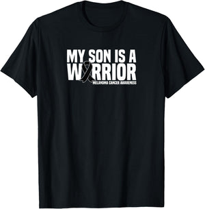 My Son is a Warrior Black Ribbon Melanoma Cancer Awareness T-Shirt - T-Shirt | Black