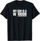 My Son is a Warrior Black Ribbon Melanoma Cancer Awareness T-Shirt - T-Shirt | Black