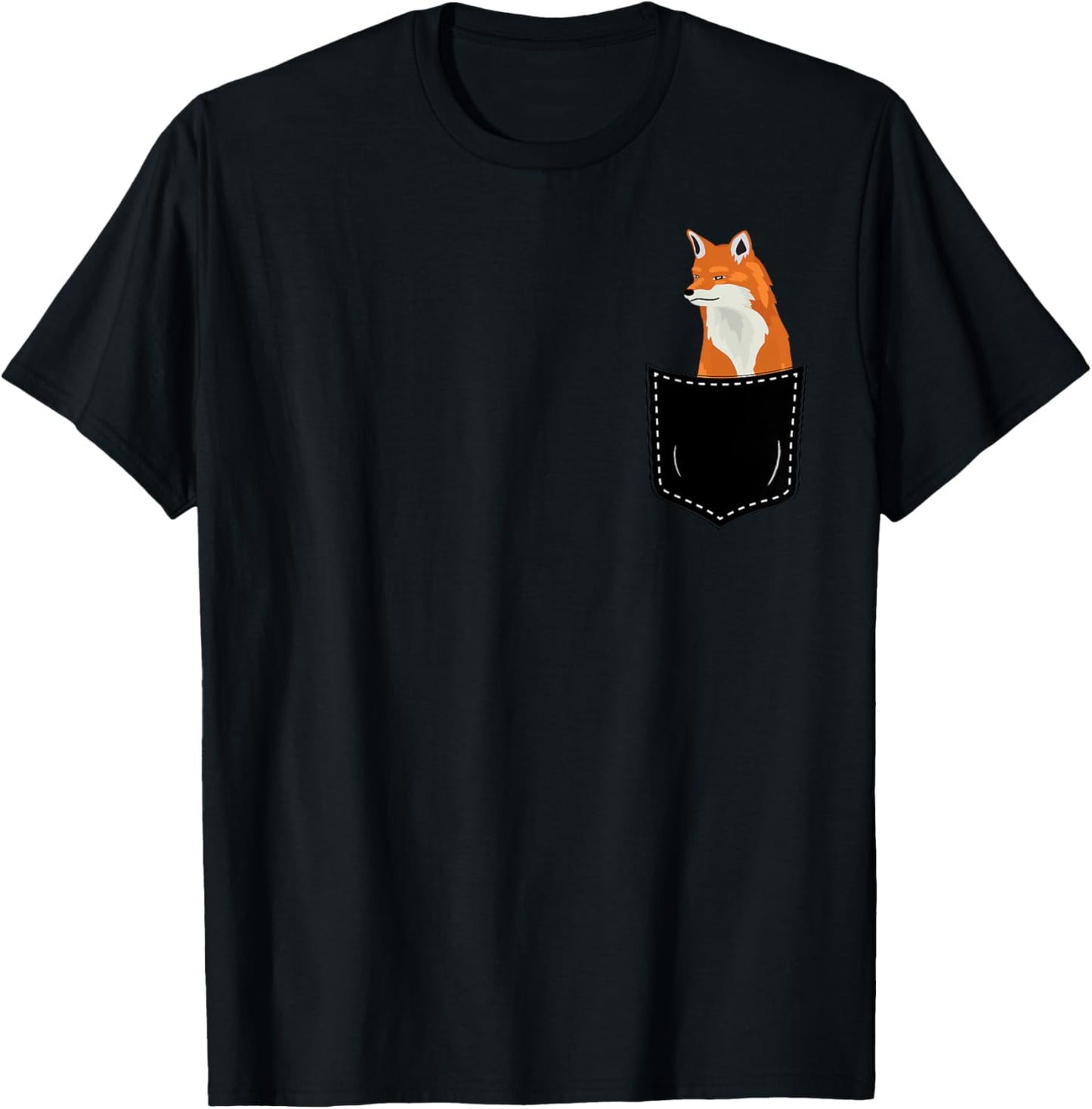 Fox In The Pocket Perfect for Fox Lovers T-Shirt - T-Shirt | Black