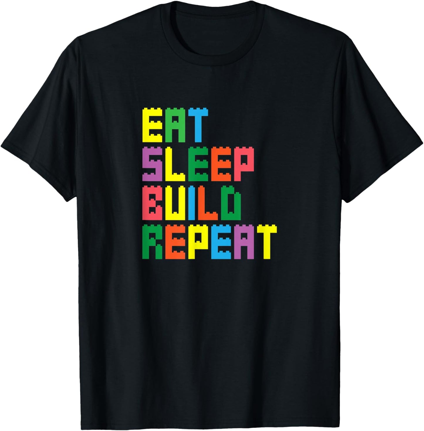 Brick Builder Funny Blocks Building Master Builder Toys Kids T-Shirt - T-Shirt | Black