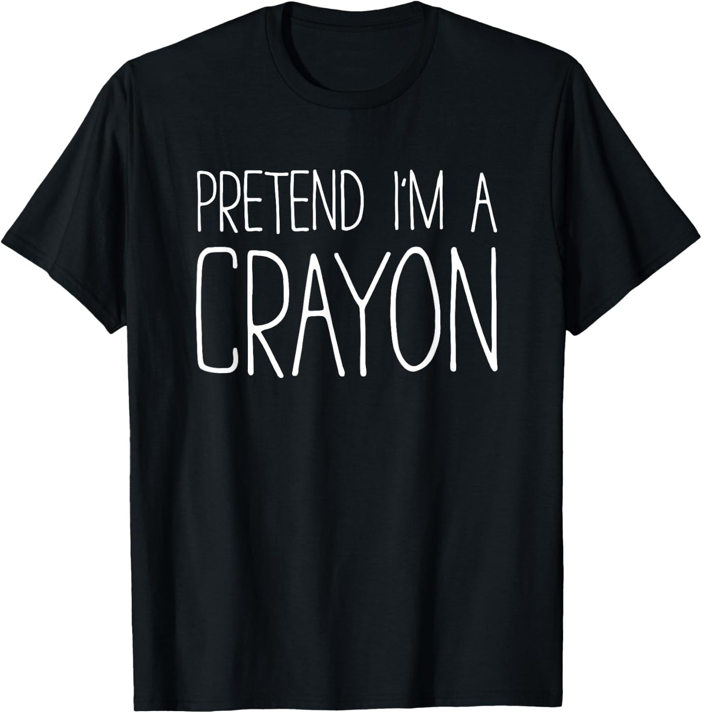 Pretend I'm A Crayon Shirt Adult Kids Men Women Costume T-Shirt - T-Shirt | Black
