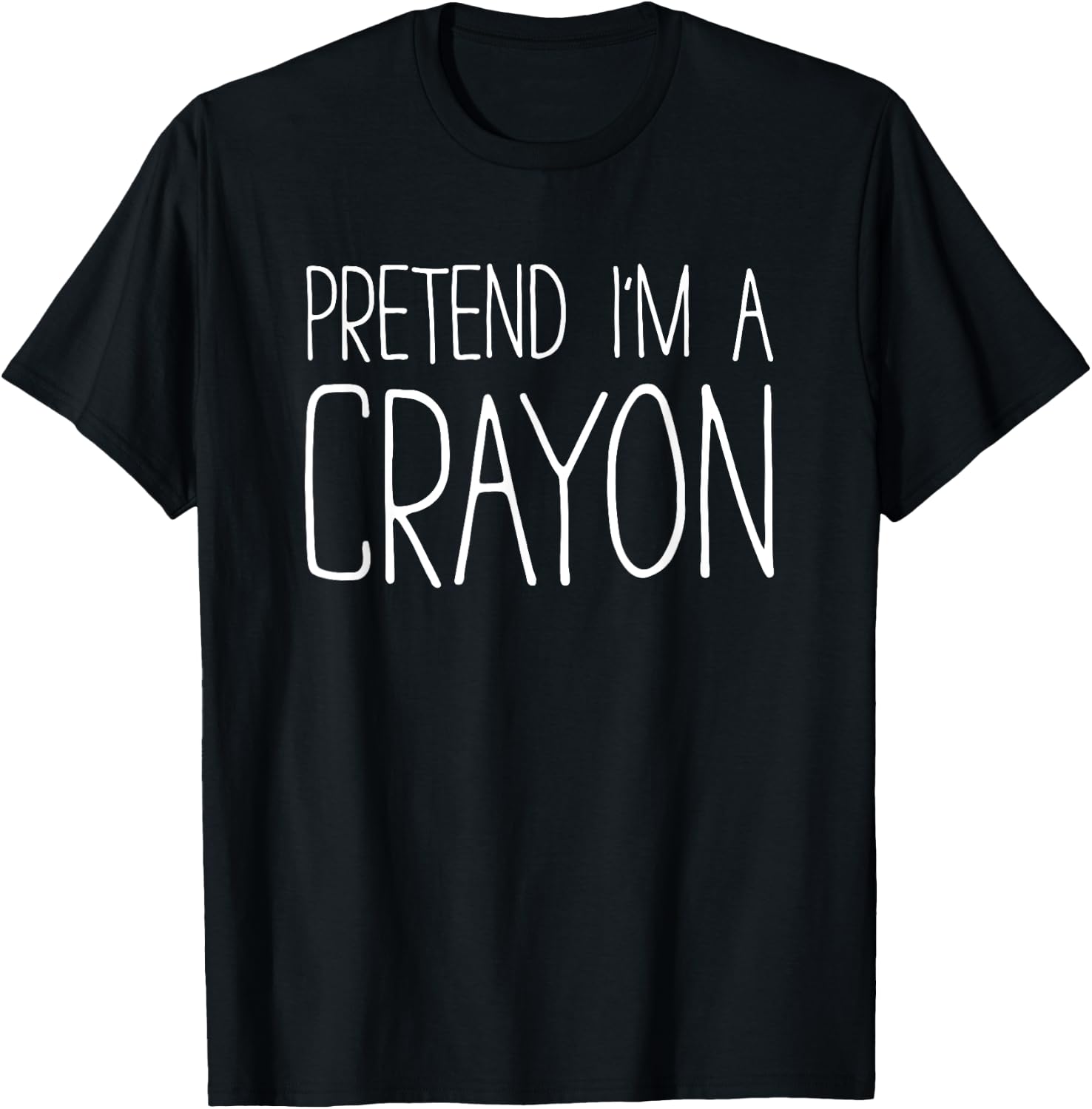 Pretend I'm A Crayon Shirt Adult Kids Men Women Costume T-Shirt - T-Shirt | Black