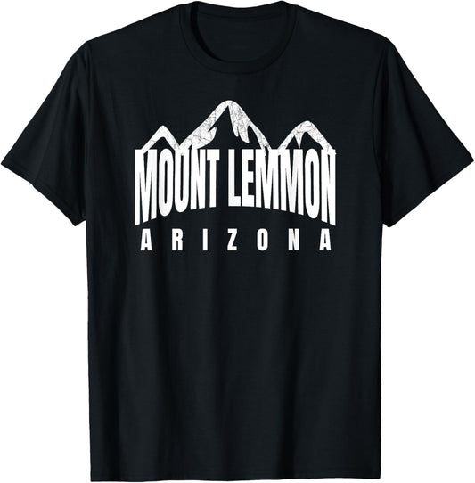 Mt Lemmon AZ Mountains Traditional Mt Lemmon AZ Mountain Top T-Shirt - T-Shirt | Black