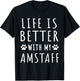 Life Is Better With My AmStaff Funny AmStaff Dog Mama Puppy Women T-Shirt - T-Shirt | Black