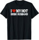I Love My Hot Irish Husband Ireland T-Shirt - T-Shirt | Black