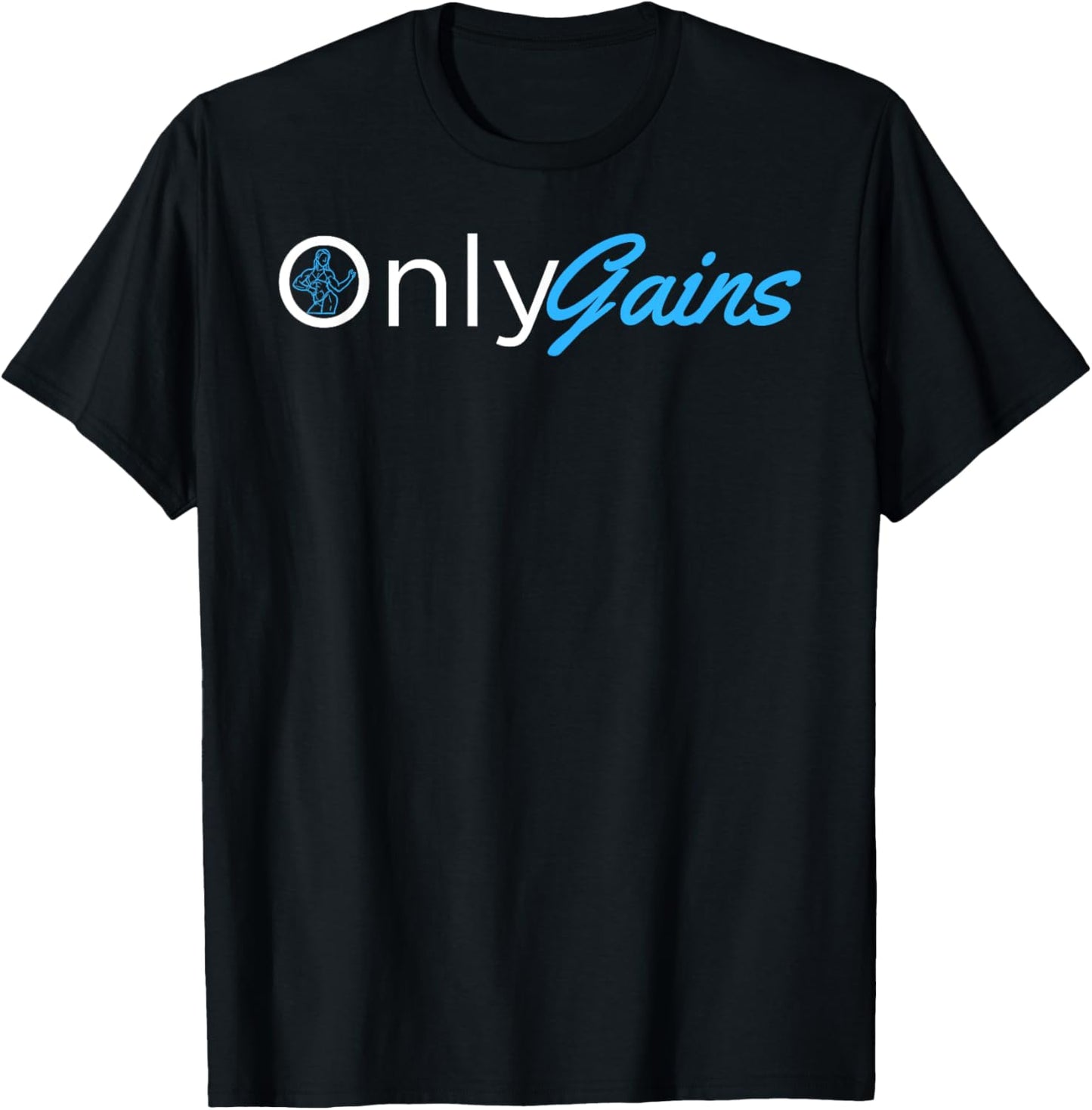 Only Gains - OnlyGains Funny Women's Fitness Bodybuilding T-Shirt - T-Shirt | Black