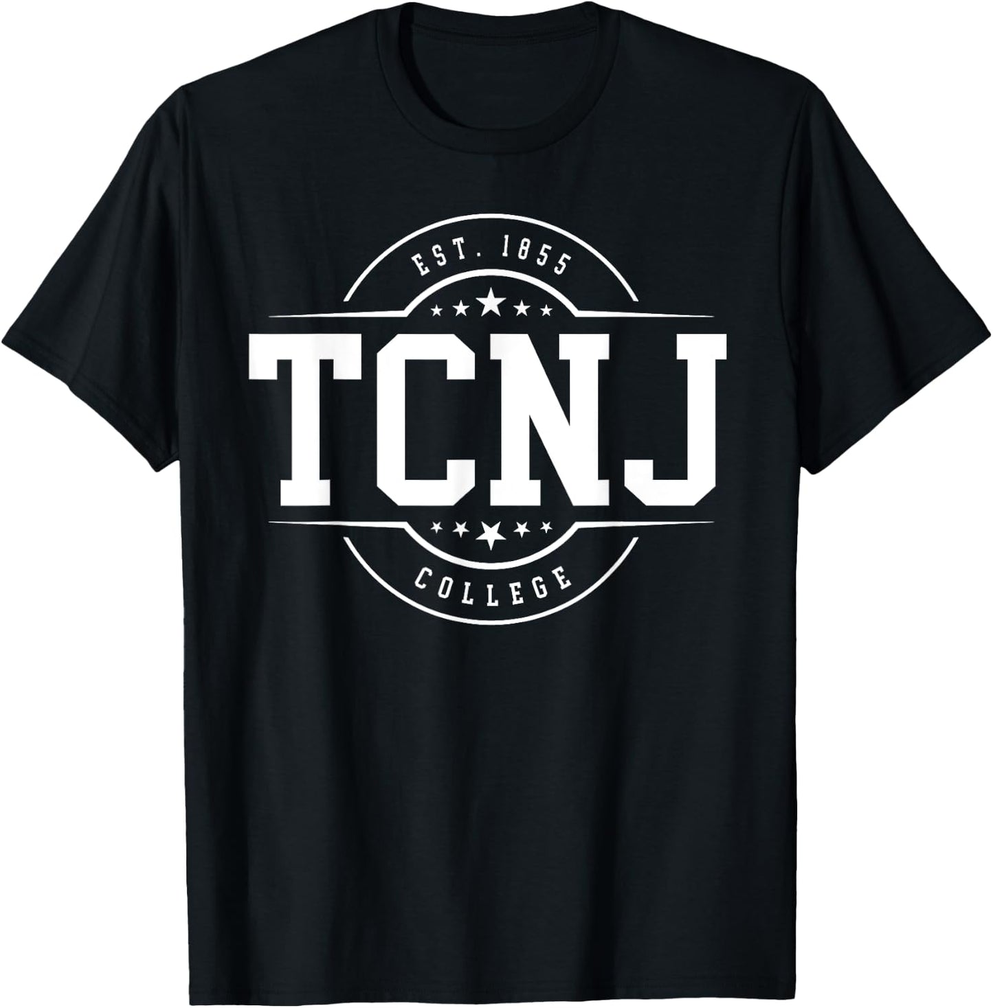 TCNJ The College of New Jersey Arch Vintage Classic Design T-Shirt - T-Shirt | Black
