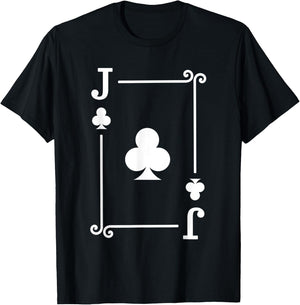 Playing Cards Costume - Jack Clubs Card - Jack Card T-Shirt - T-Shirt | Black