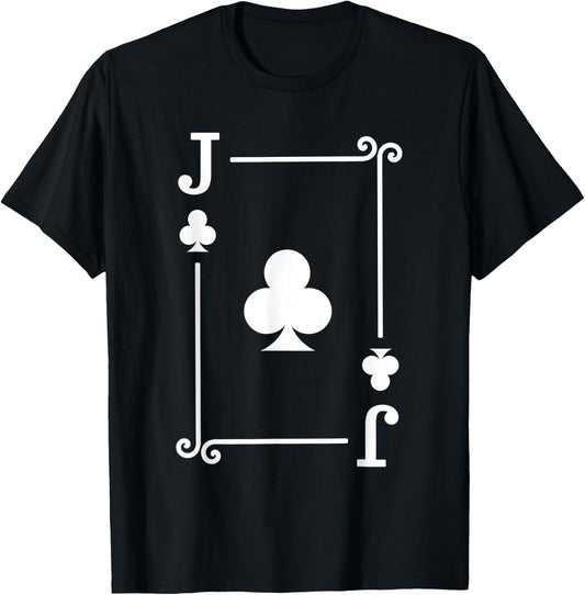 Playing Cards Costume - Jack Clubs Card - Jack Card T-Shirt - T-Shirt | Black