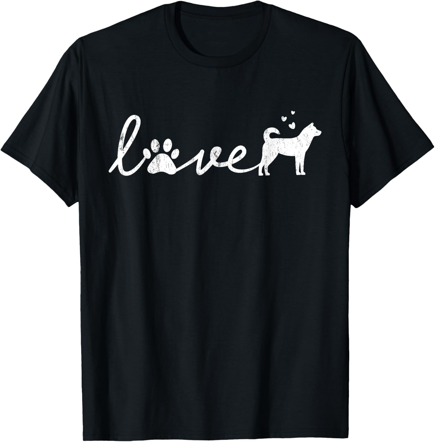 Korean Jindo Mom Dad Dog Love Love Pet Paw G Men Women Girls Kids T-Shirt - T-Shirt | Black