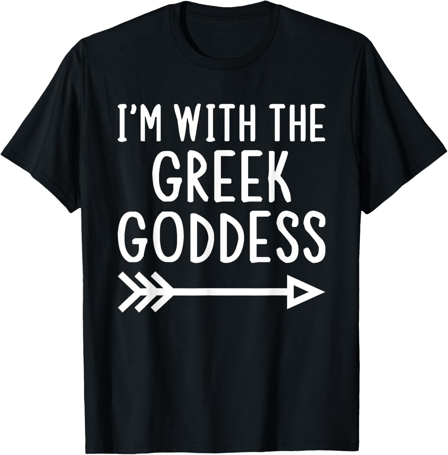 I'm With The Greek Goddess Funny Matching Halloween Costume T-Shirt - T-Shirt | Black