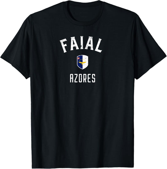 Faial Azores Flag T-Shirt - T-Shirt | Black