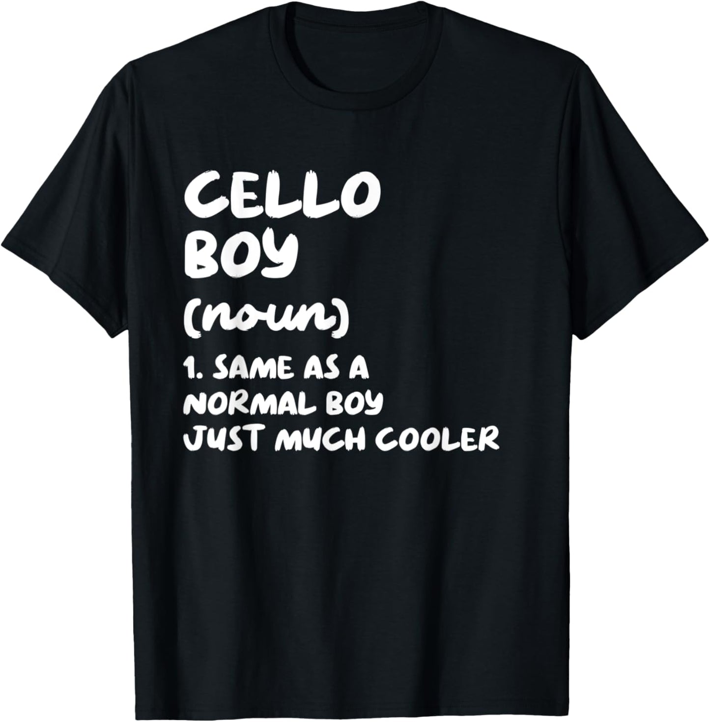 Cello Boy Definition Funny Musician T-Shirt - T-Shirt | Black