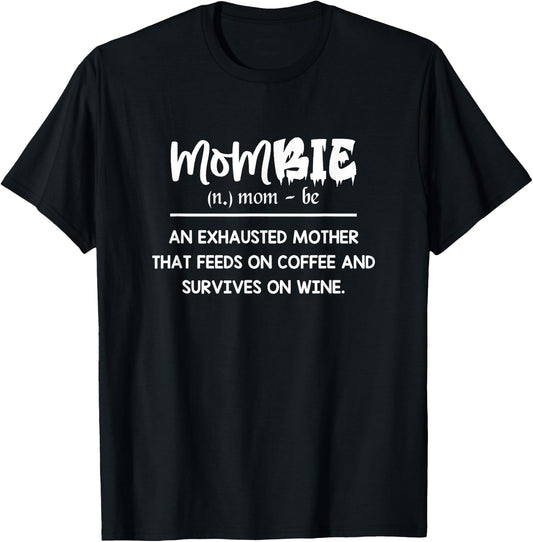 Mommy Definition Funny Coffee Wine Drinking Mother's Day T-Shirt - T-Shirt | Black