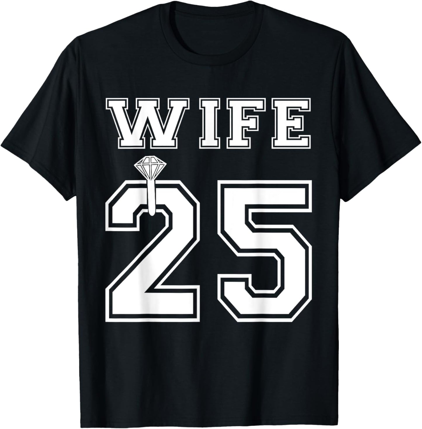 Wife 2025 Husband Matching Engagement Party Honeymoon T-Shirt - T-Shirt | Black