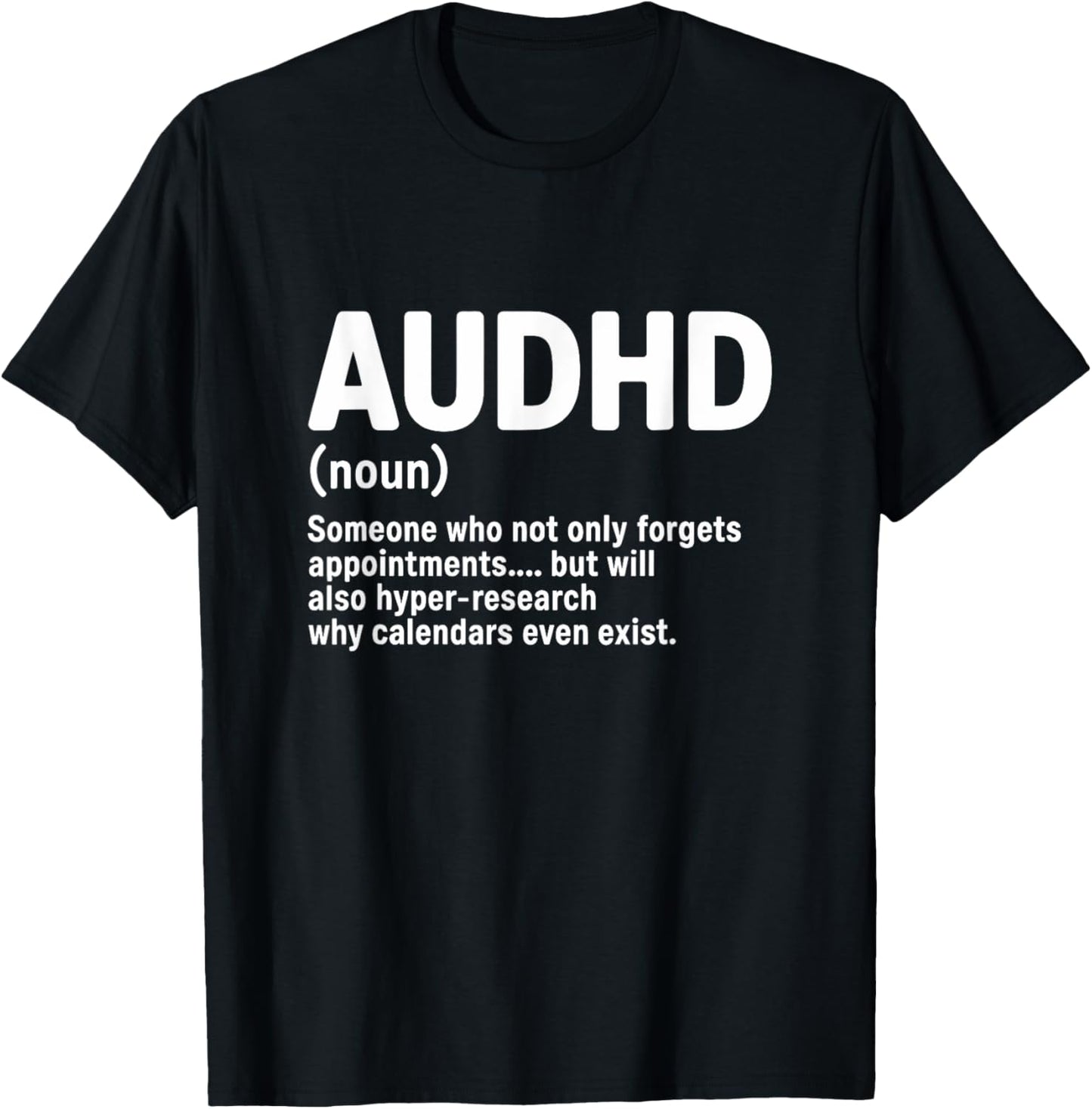 Autism Awareness Neurodivergent AuDHDH Name T-Shirt - T-Shirt | Black