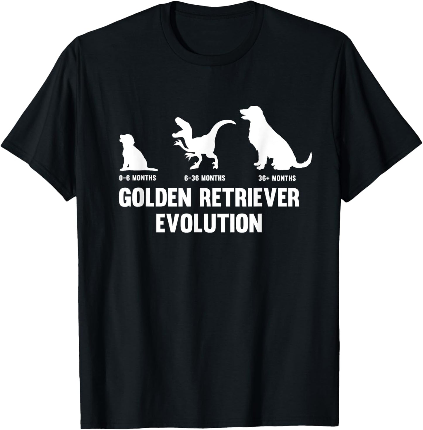Golden Retriever Evolution for a Golden Retriever Owner T-Shirt - T-Shirt | Black