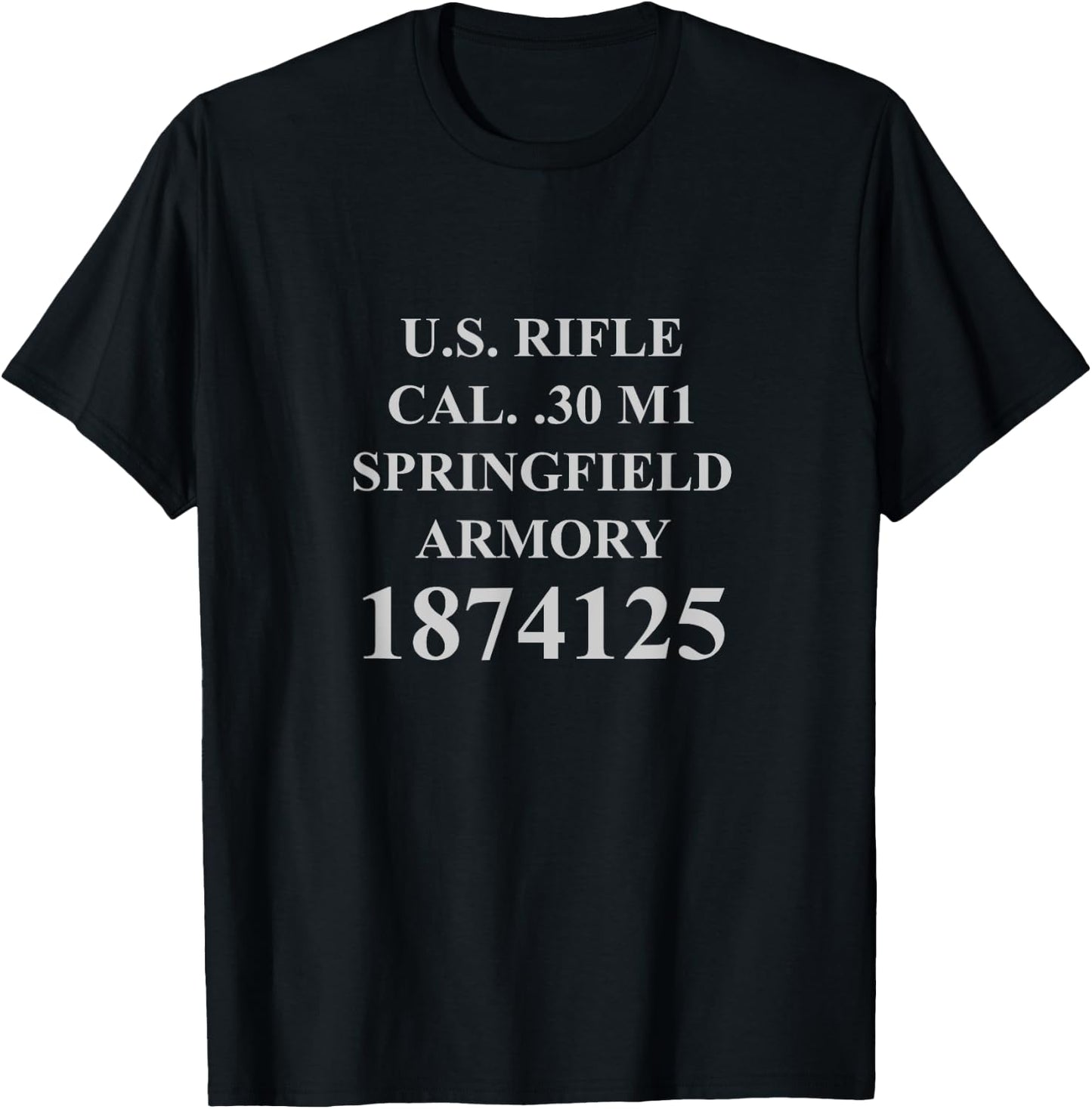 M1 Garand Text Model US CAL..30 M1 WWII WW2 Vet Rifle Ping T-Shirt - T-Shirt | Black