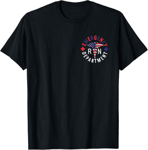 Emergency Department 4th of July USA Emergency Room Nurse T-Shirt - T-Shirt | Black