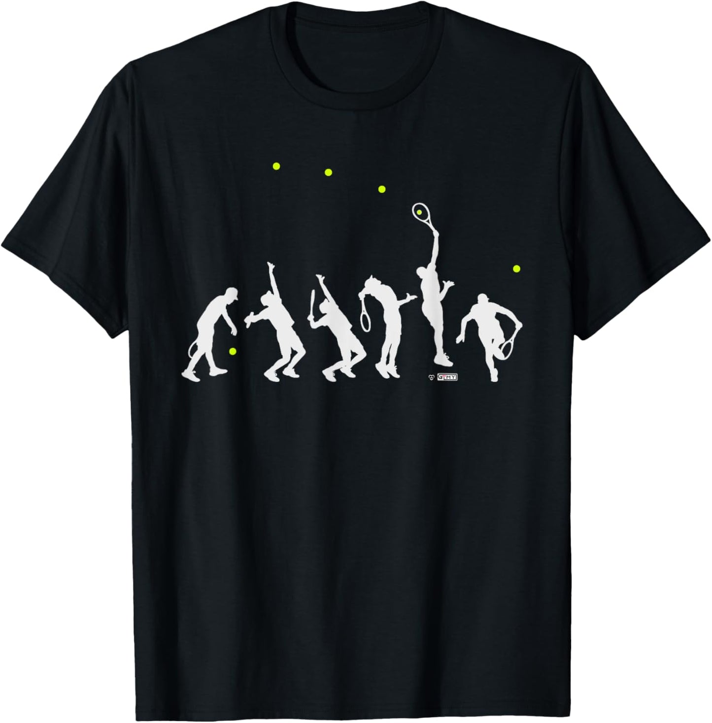Big Tennis Serve, Tennis Silhouette Big Serve T-Shirt - T-Shirt | Black