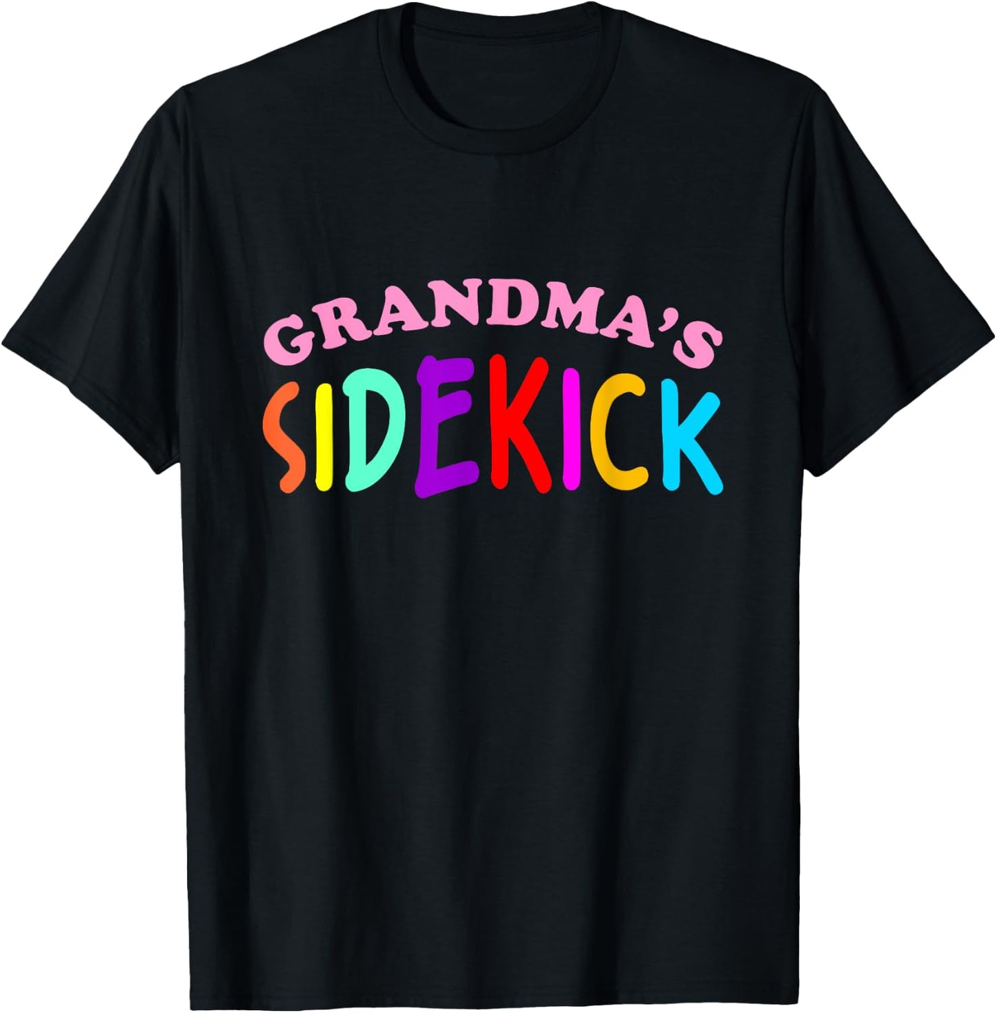 Shirts For Kids Grandma's Sidekick Kids Clothes T-Shirt - T-Shirt | Black
