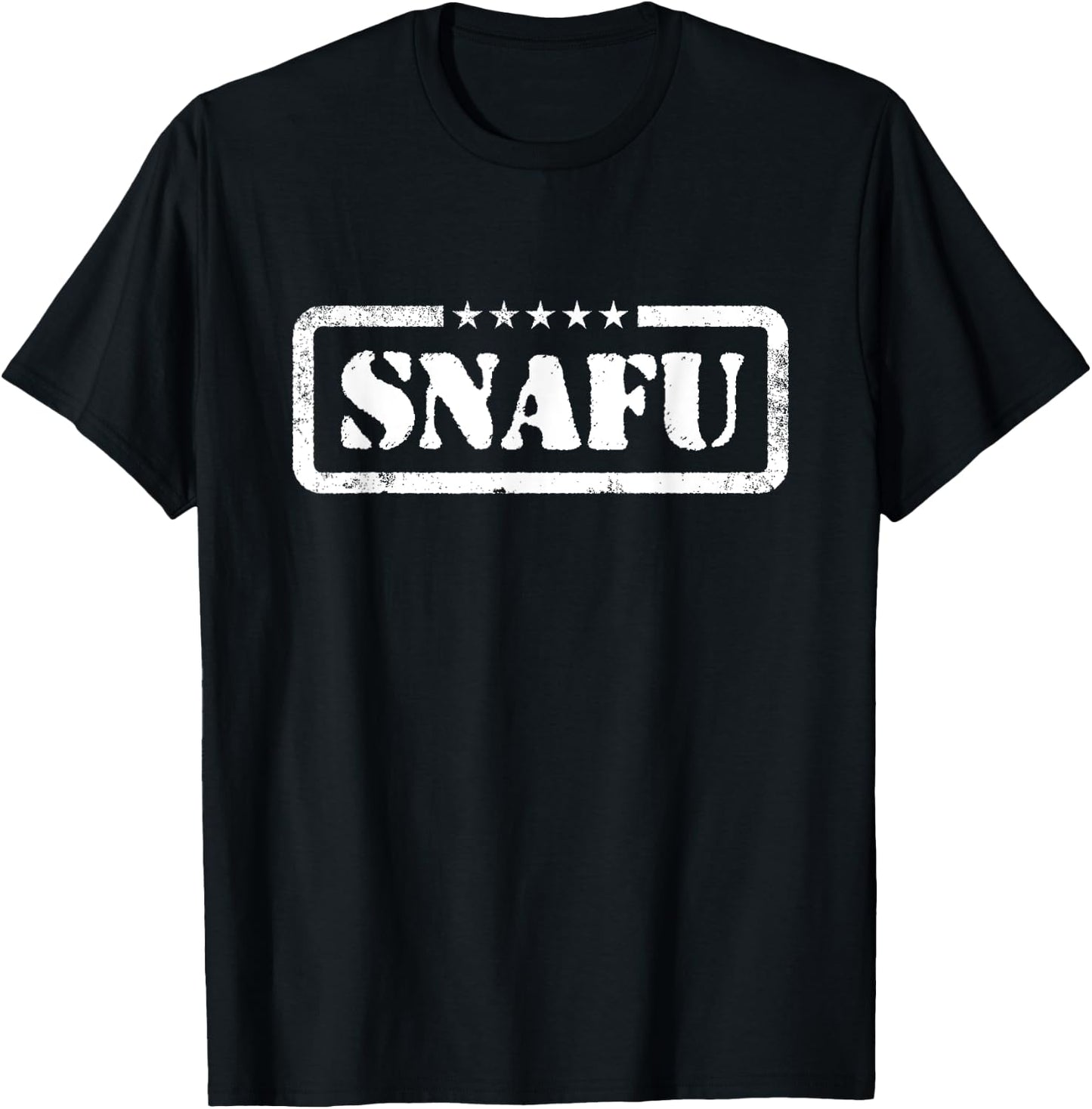 Funny Situation Normal SNAFU Soldier Military T-Shirt - T-Shirt | Black