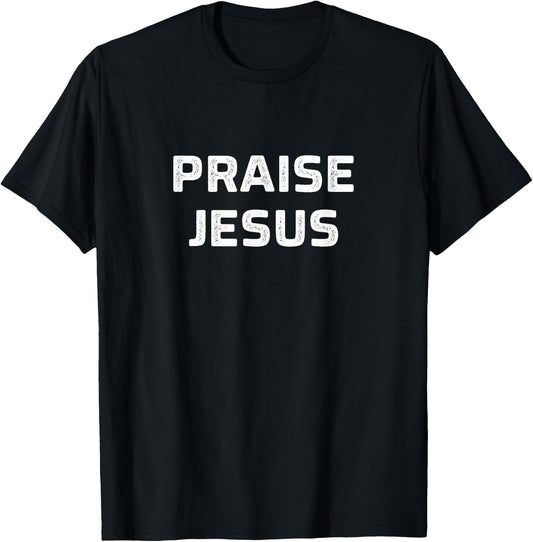 Praise Jesus - Vintage Style T-Shirt - T-Shirt | Black