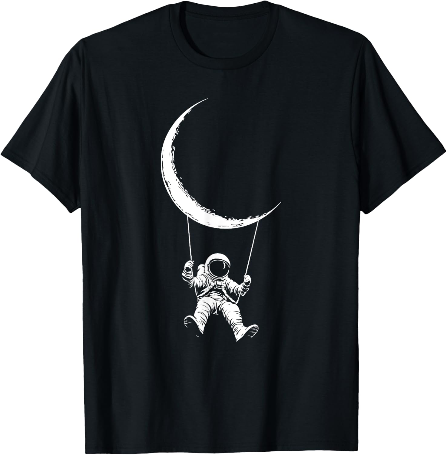 Moon Swing Space Astronaut T-Shirt - T-Shirt | Black