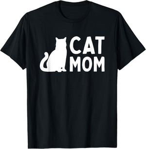 Best Cat Mom Mothers Day Women Wife Kitty Mommy Mama T-Shirt - T-Shirt | Black