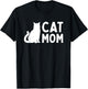 Best Cat Mom Mothers Day Women Wife Kitty Mommy Mama T-Shirt - T-Shirt | Black