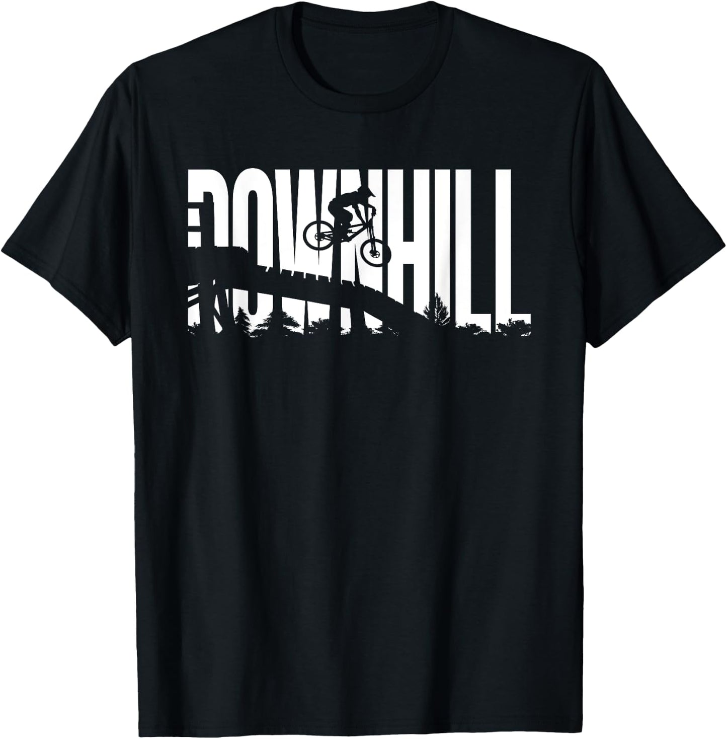 Downhill Silhouette - Downhill Rider Mountainbike Rider MTB T-Shirt - T-Shirt | Black