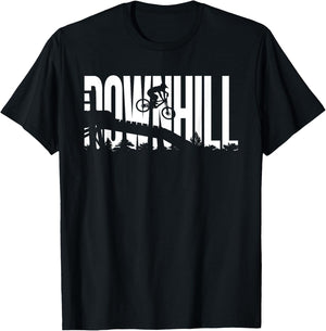 Downhill Silhouette - Downhill Rider Mountainbike Rider MTB T-Shirt - T-Shirt | Black