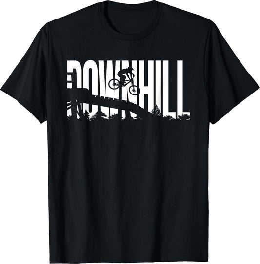 Downhill Silhouette - Downhill Rider Mountainbike Rider MTB T-Shirt - T-Shirt | Black