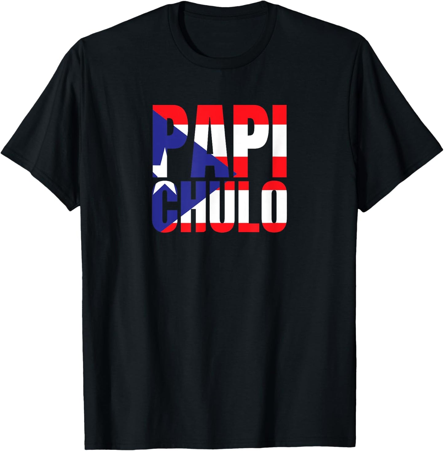 Papi Chulo Puerto Rico Flag Boricua Gift T-Shirt - T-Shirt | Black