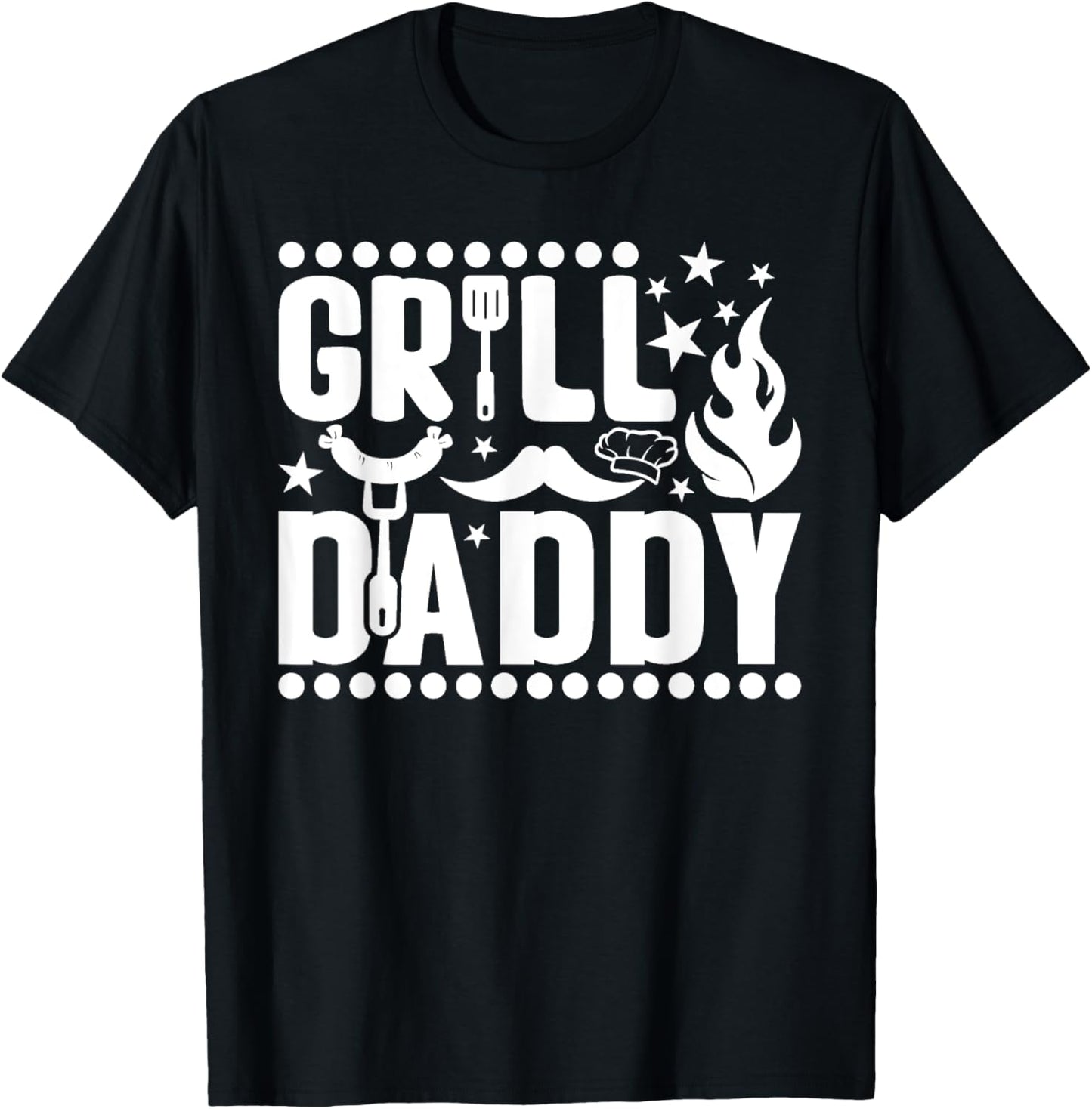 Barbecue Grill Daddy Master BBQ Smoker Chef Dad T-Shirt - T-Shirt | Black