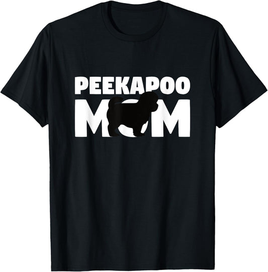 Peekapoo Gift Dog Mother 'Peekapoo Mom' Funny Peekapoo Women Kids T-Shirt - T-Shirt | Black