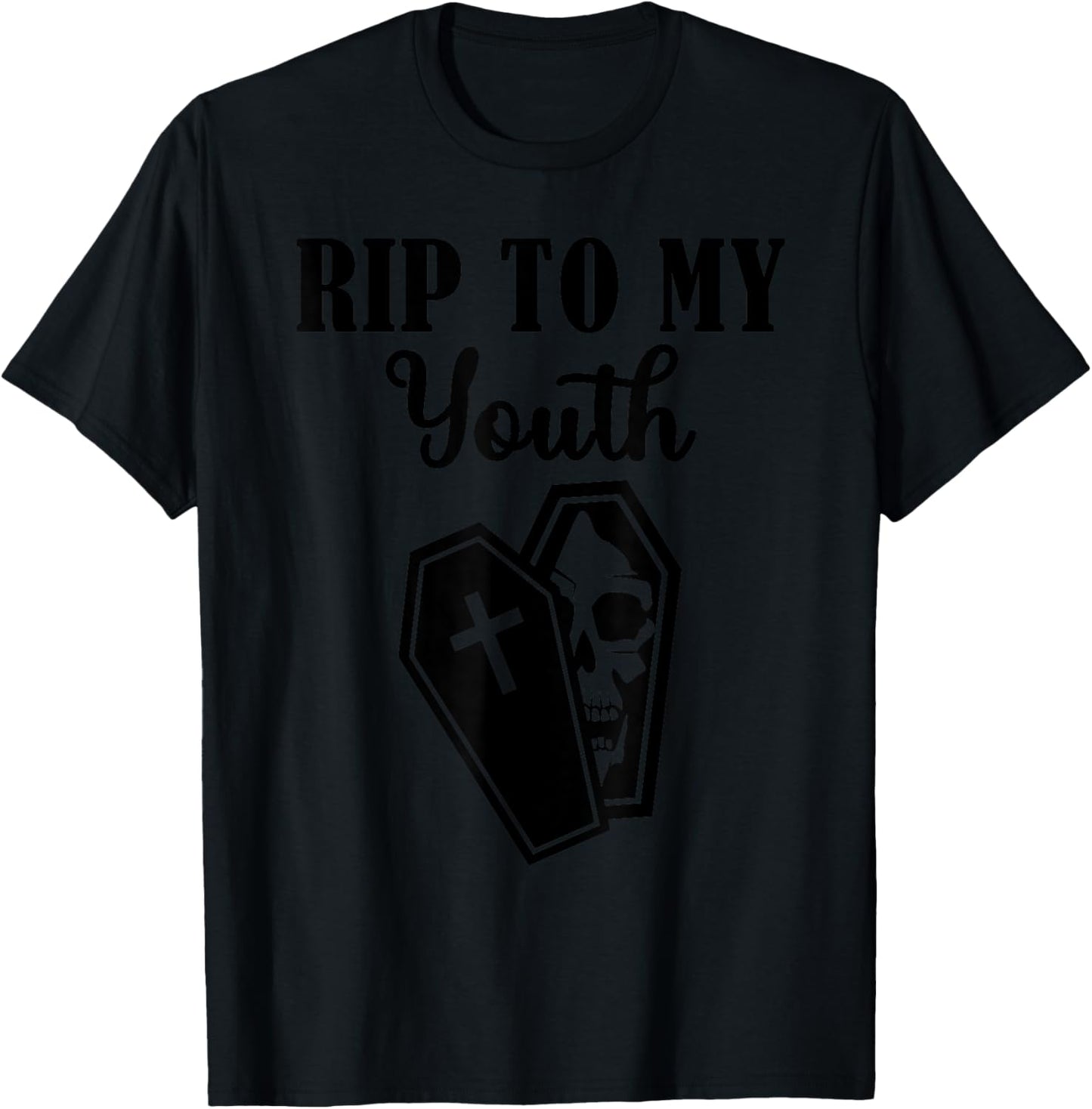 Rip to My Youth Funny Farewell to My Youth Halloween Party T-Shirt - T-Shirt | Black