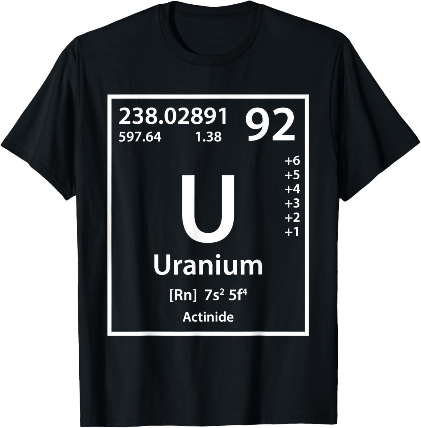 Uranium Element (white) T-Shirt - T-Shirt | Black