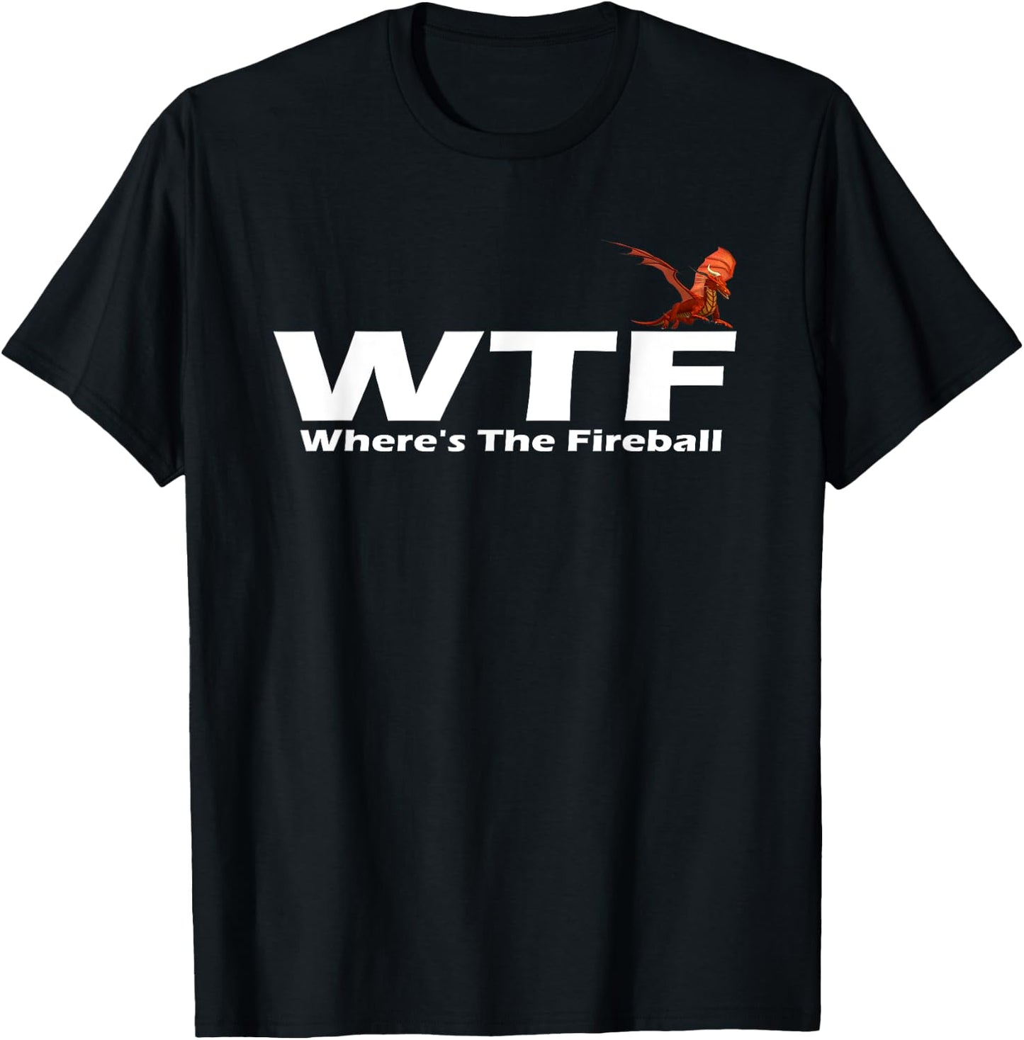 Where's The Fireball Black -Adults Classic Fit Short Sleeve Cotton T-Shirt - T-Shirt | Black