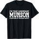 Munson Surname Funny Team Family Last Name Munson T-Shirt - T-Shirt | Black