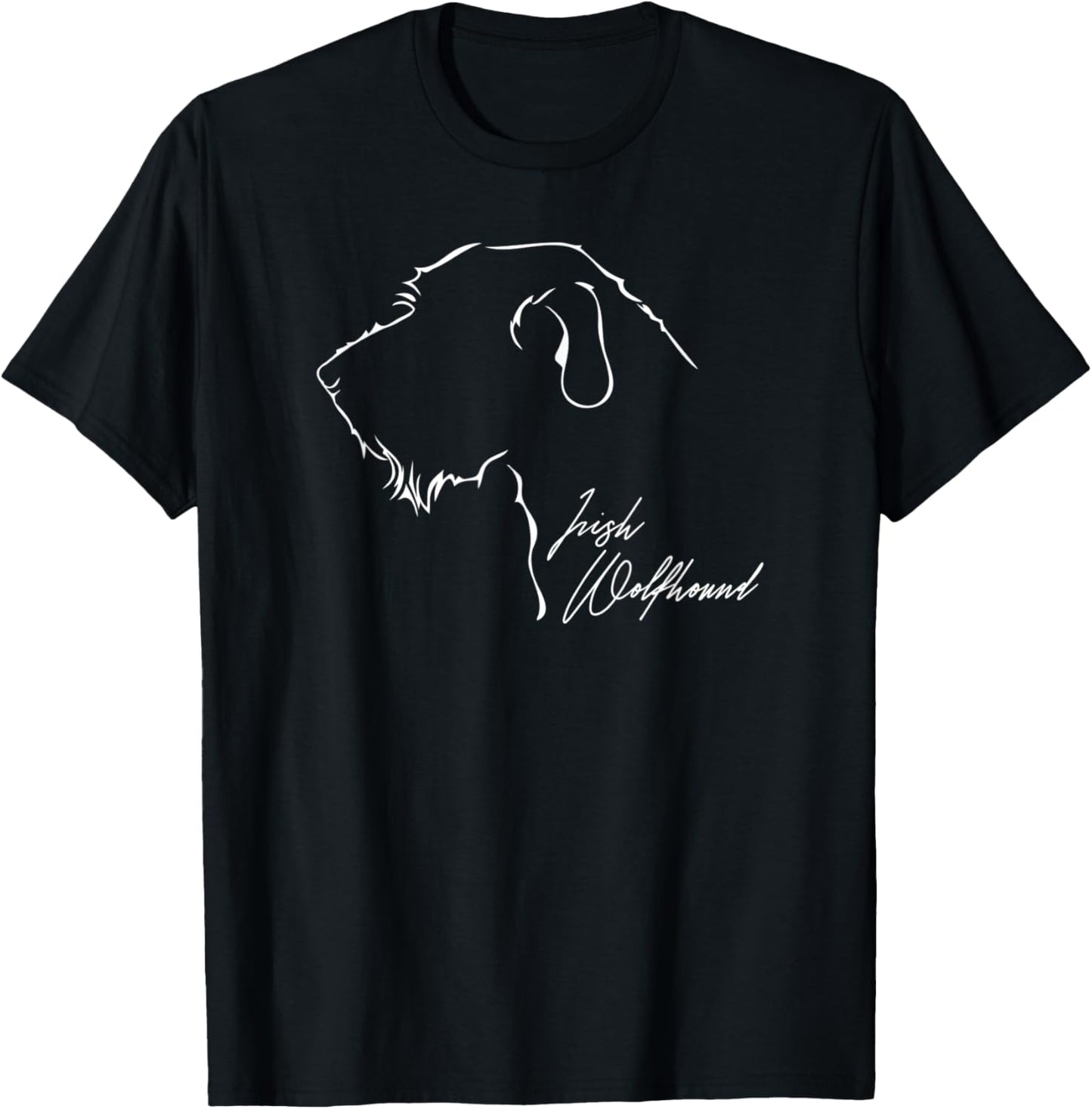 Irish Wolfhound Profil Dog Breed T-Shirt - T-Shirt | Black