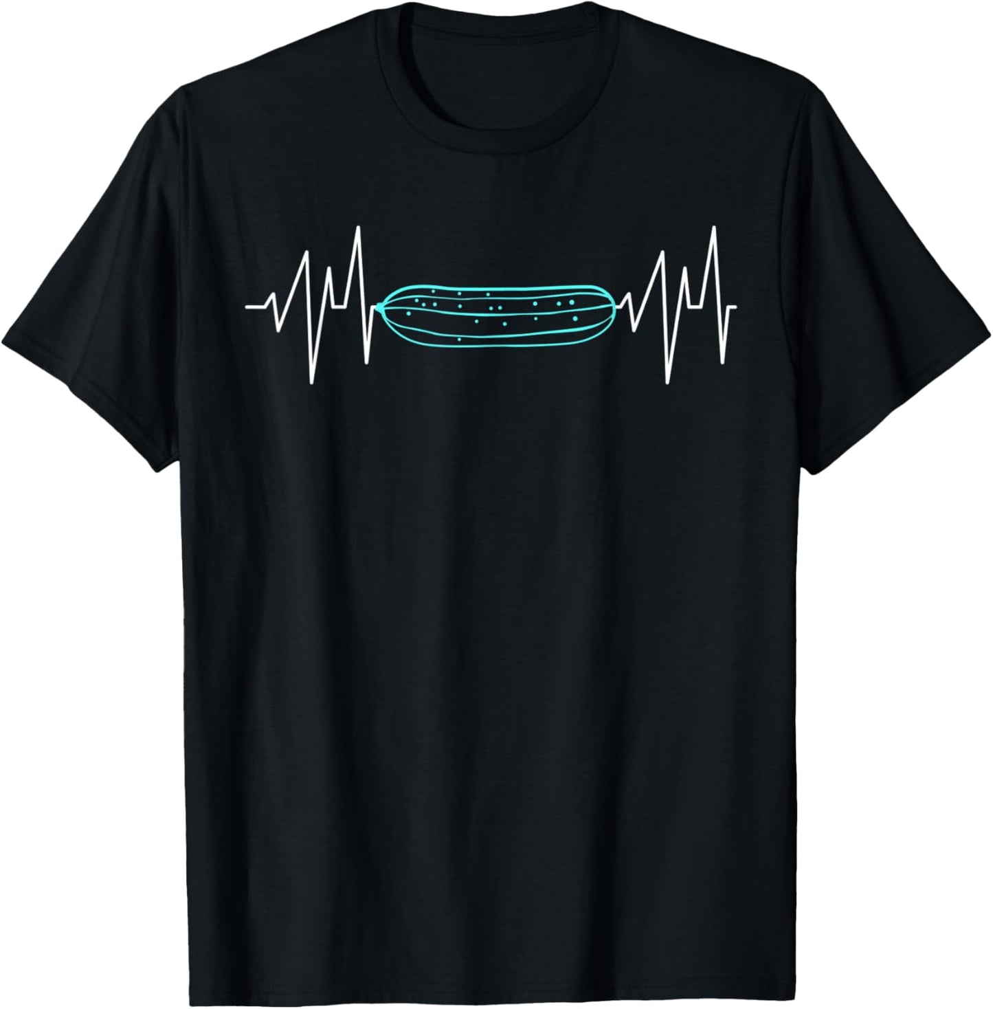 Gurken EKG Gurke T-Shirt - T-Shirt | Black