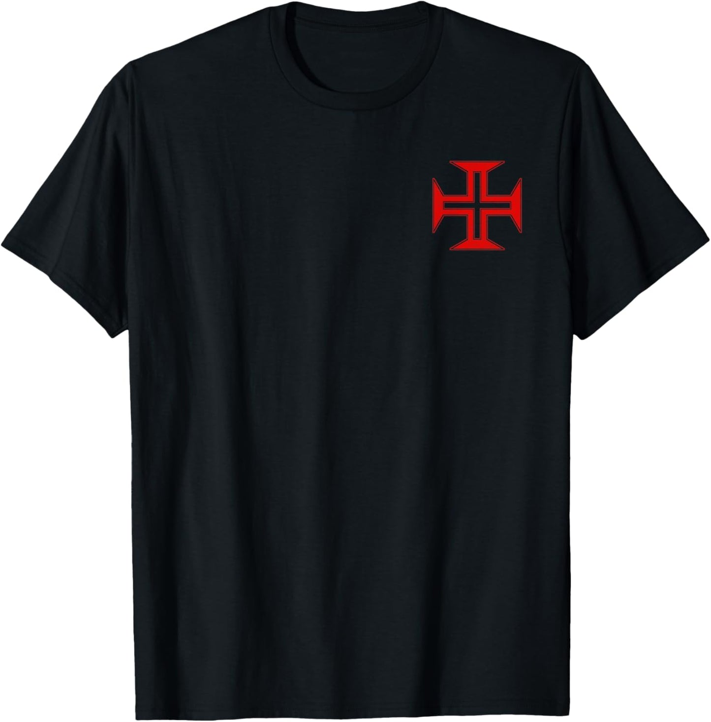 Portuguese Cross Order of Christ Cross Portugal T-Shirt - T-Shirt | Black