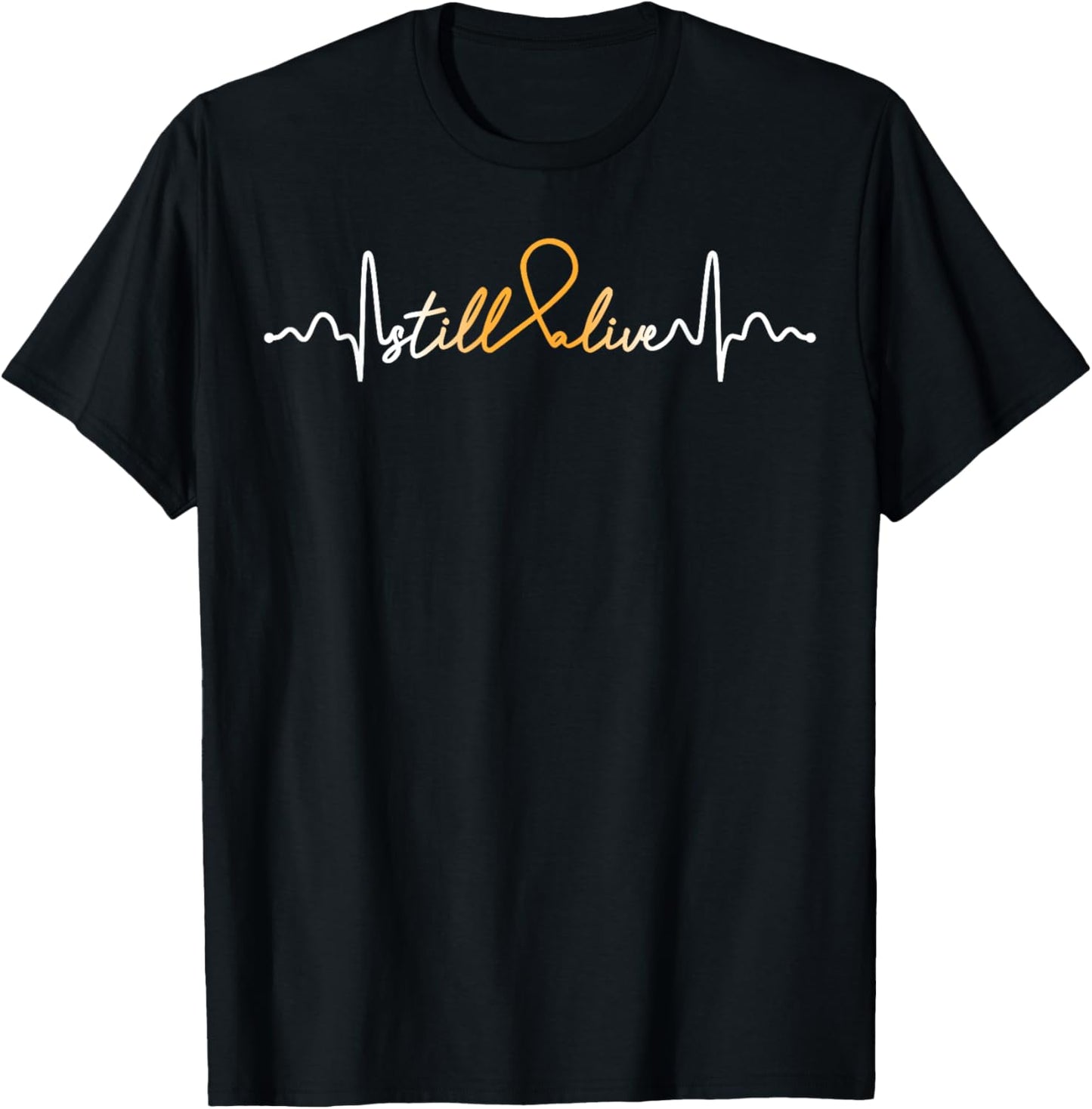 Still Alive- Appendix Cancer Awareness Supporter Ribbon T-Shirt - T-Shirt | Black