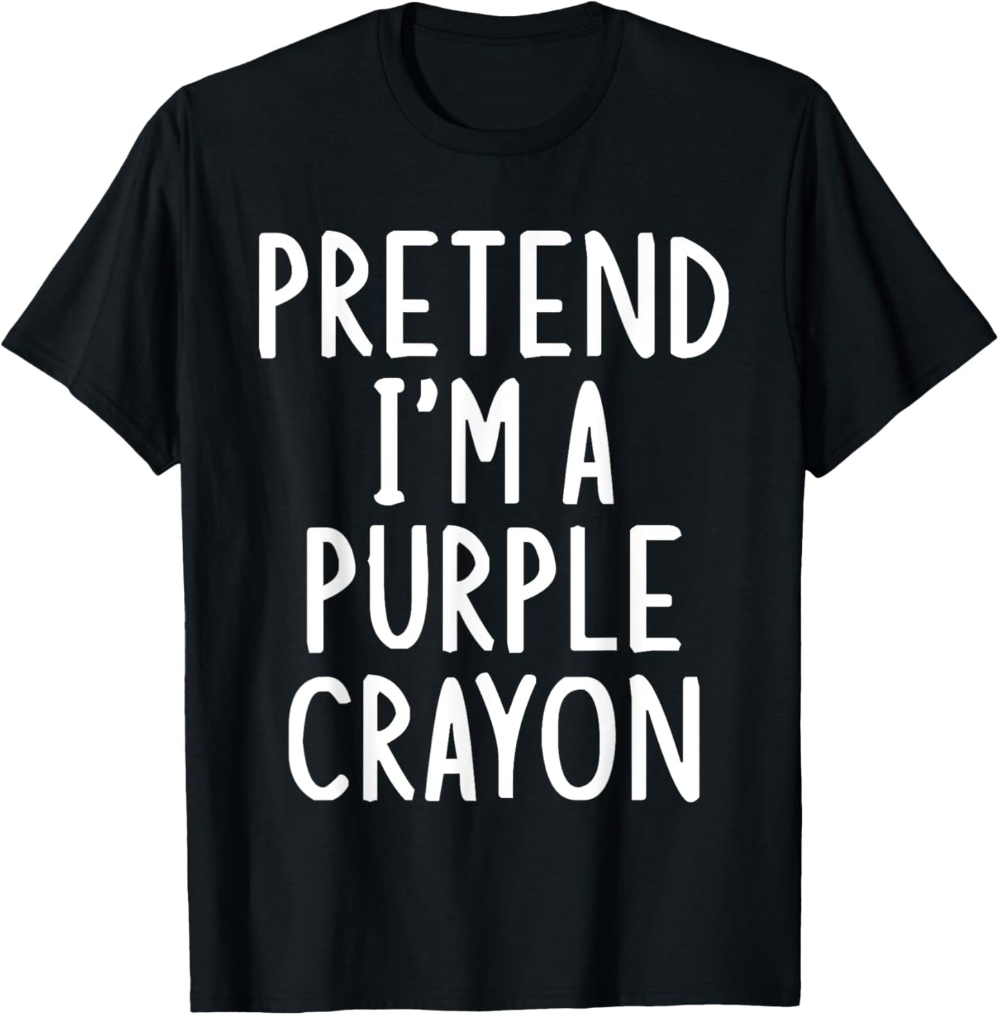 Pretend I'm A Purple Crayon Easy Halloween Matching Costume T-Shirt - T-Shirt | Black