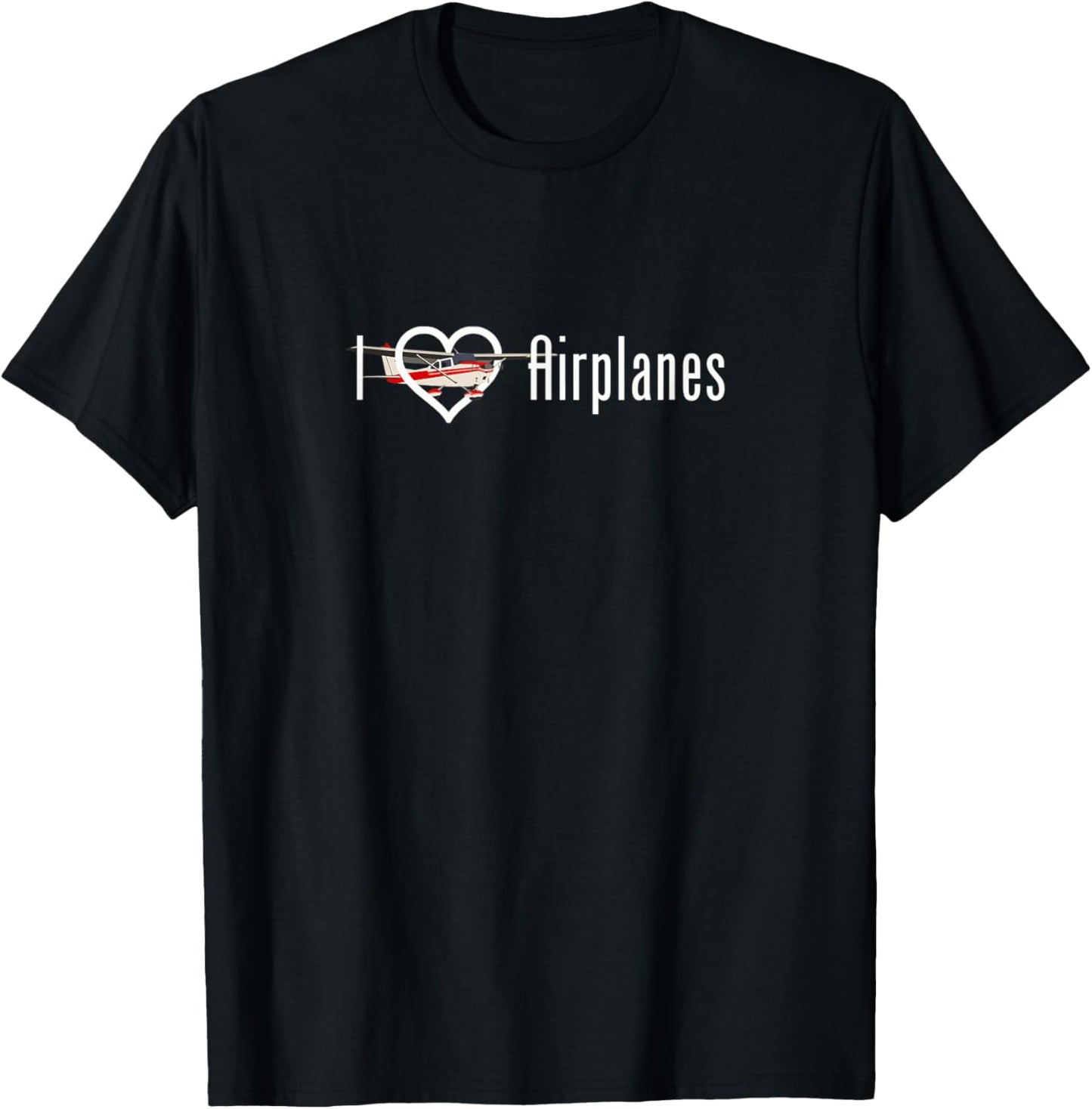 I Heart Airplanes T-Shirt - T-Shirt | Black
