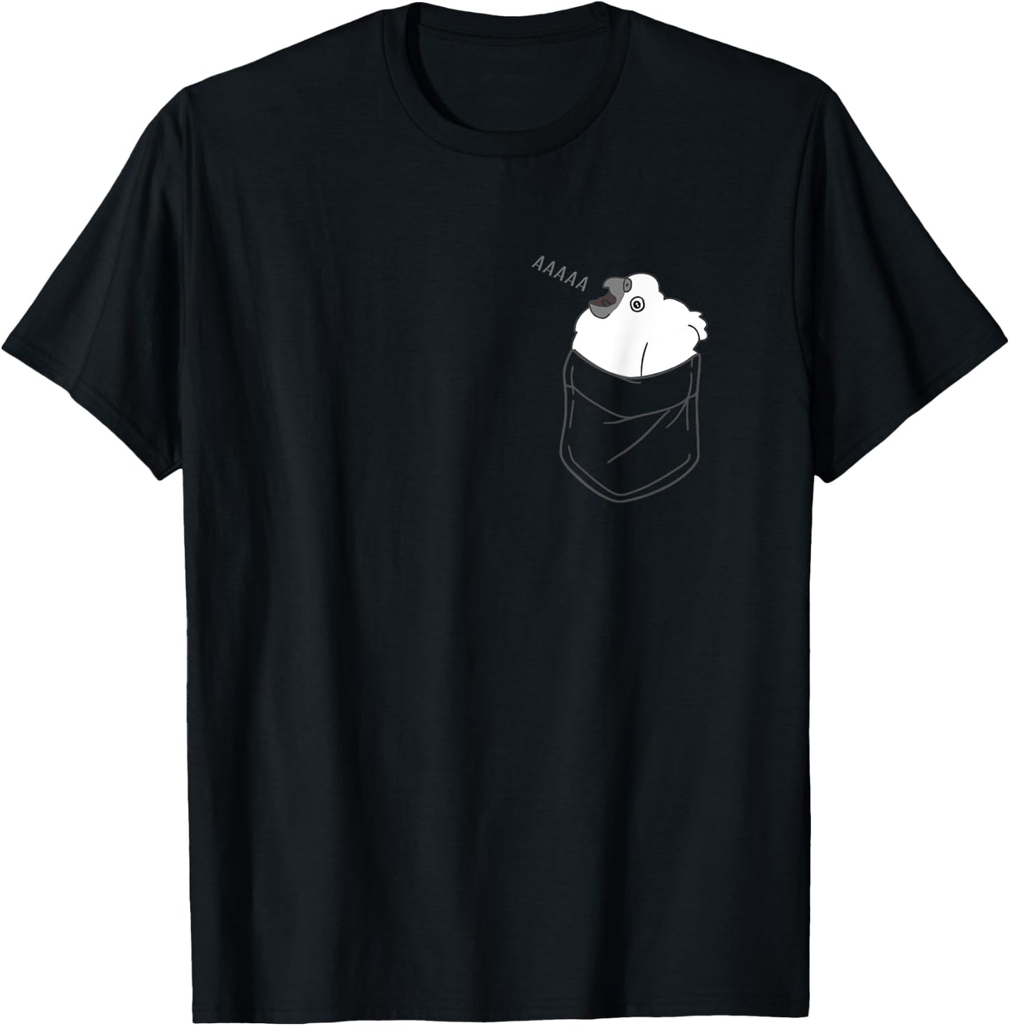 Pocket Cockatoo Screaming Parrot Funny Bird Cute Birb memes T-Shirt - T-Shirt | Black