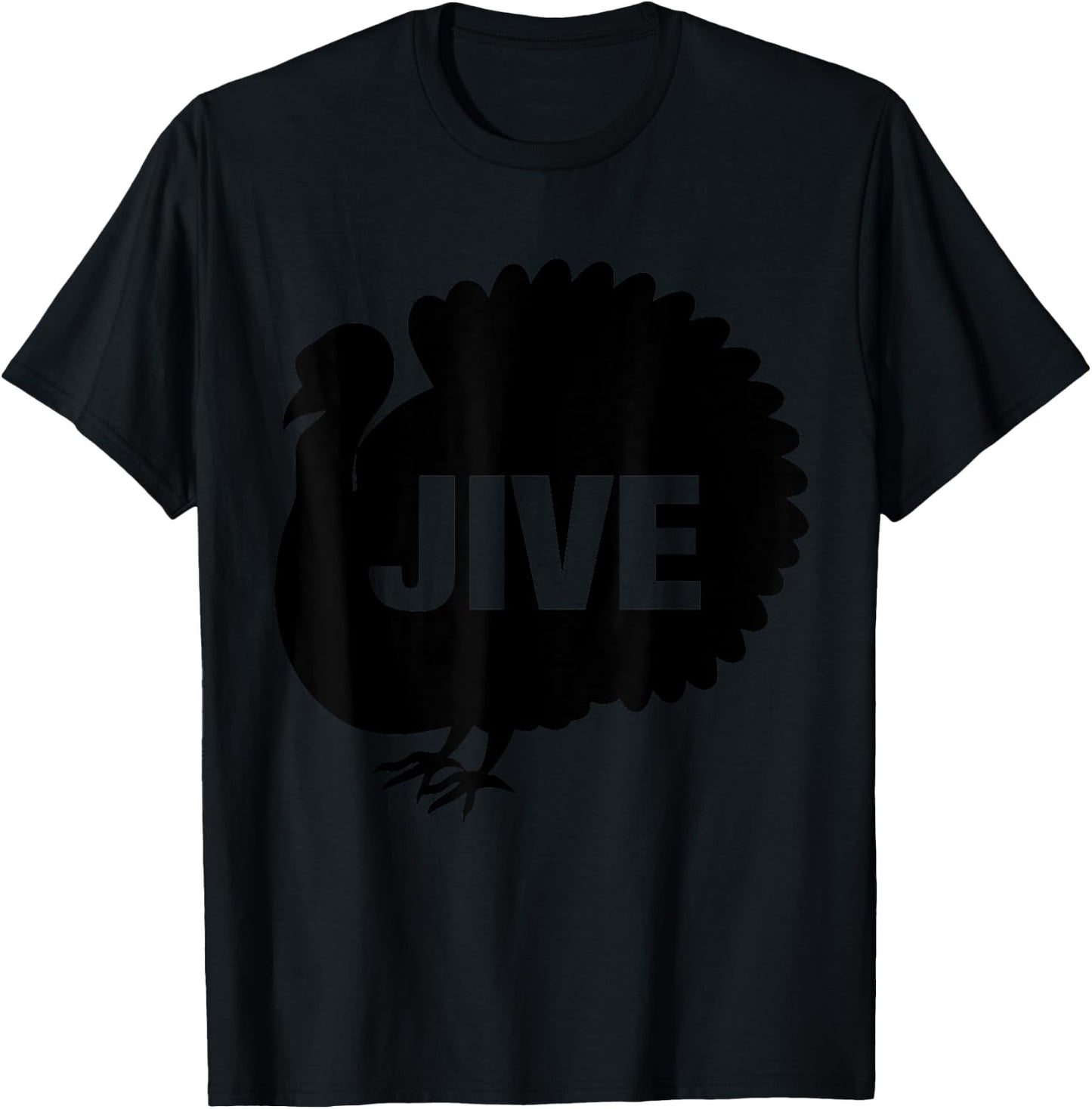 Funny Jive Thanksgiving Turkey Day Retro Holiday Gift T-Shirt - T-Shirt | Black
